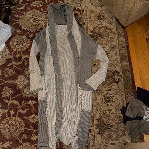 Anthropologie long hooded sweater